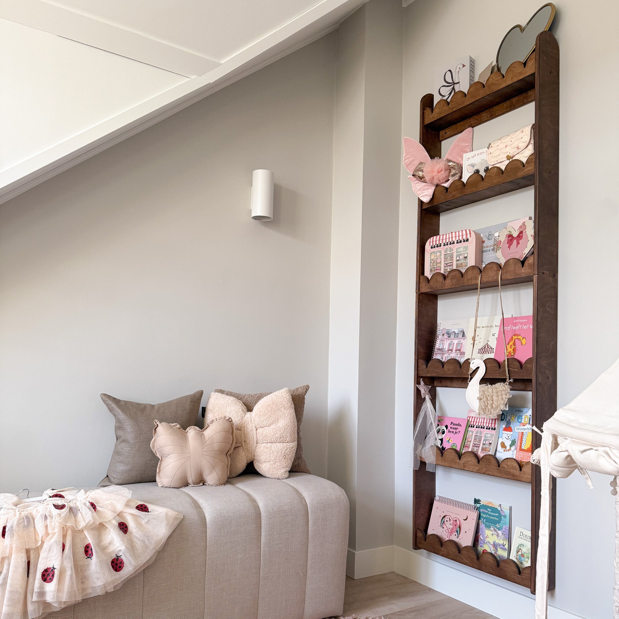 Bubble Montessori étagère à livres chambre d’enfant | 6 étagères - Wengé