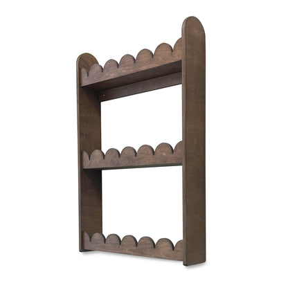 Bubble Montessori boekenrek kinderkamer | 3 planken - Wengé - toddie.nl ®