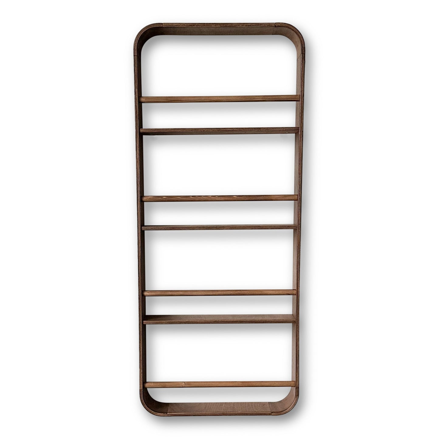 Novie montessori rond boekenrek kinderkamer | 4 planken - Wengé gebeitst - toddie.nl ®