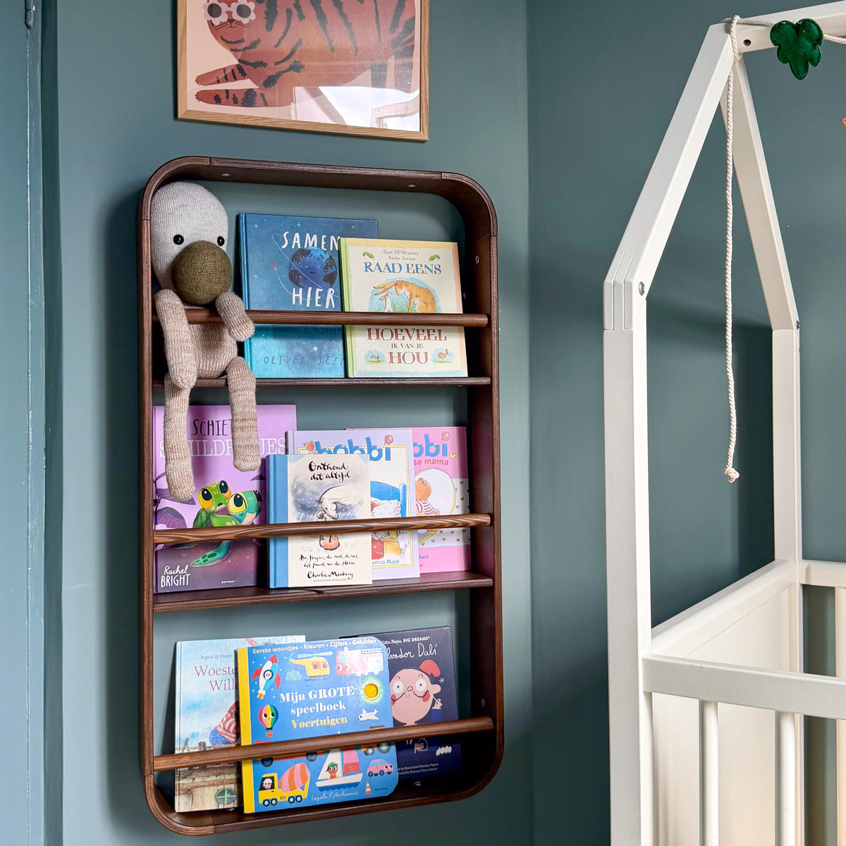 Bibliothèque enfant Montessori | Novie, 3 tablettes - teintée Wengé