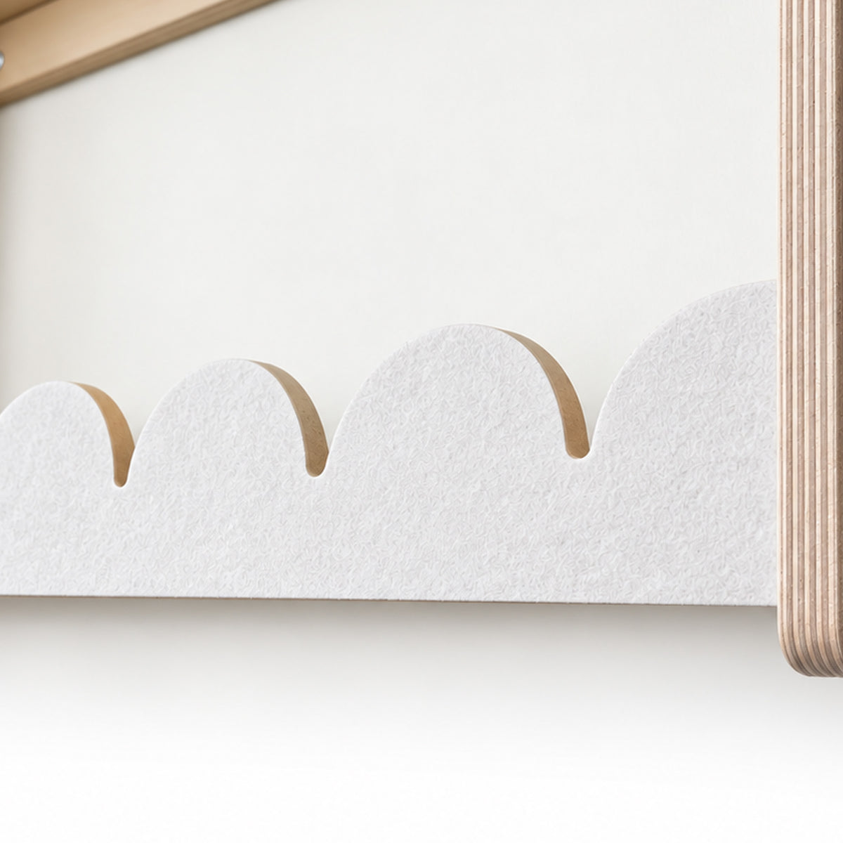 Bibliothèque murale enfant Montessori | Bubble, 4 étagères – feutre vieux rose