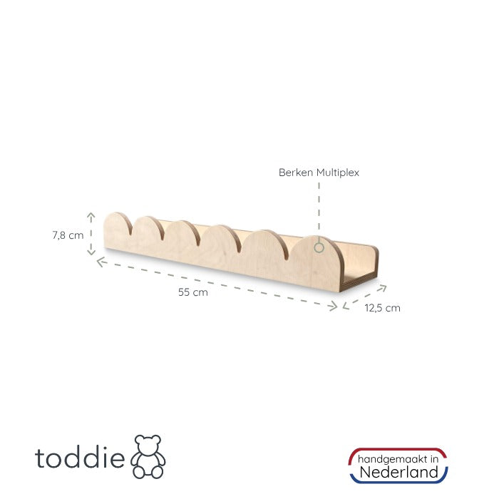 Bubble Montessori étagère à livres chambre d'enfant | 1 étagère - naturel