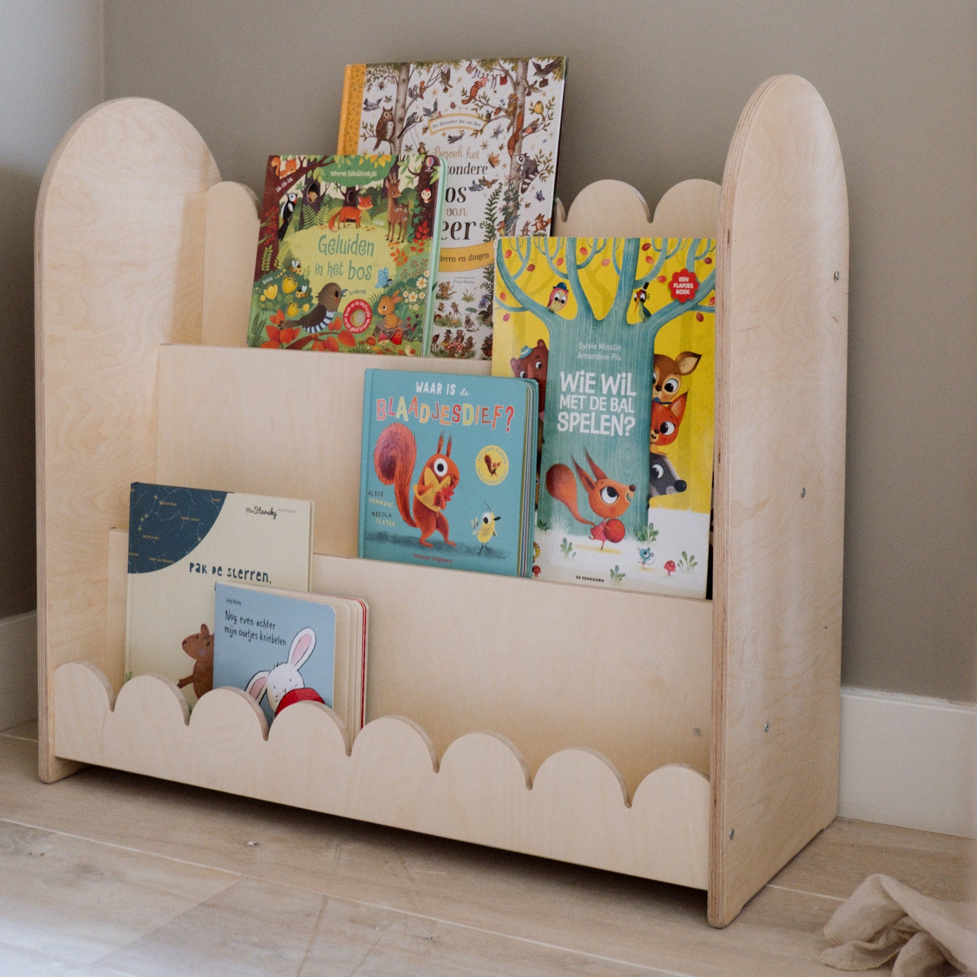 Bubble Montessori boekenkast kinderkamer | 3 treden - blank - toddie.nl ®