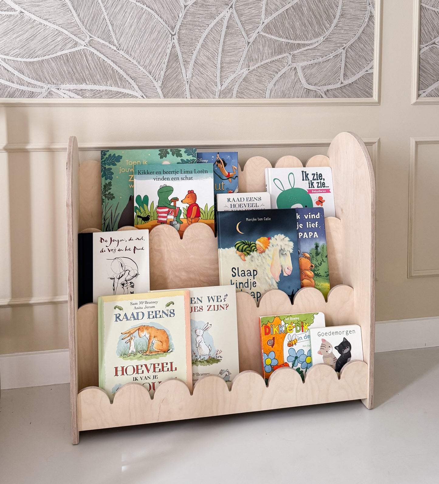 Bubble Montessori boekenkast kinderkamer | 3 treden - blank - all bubble - toddie.nl ®