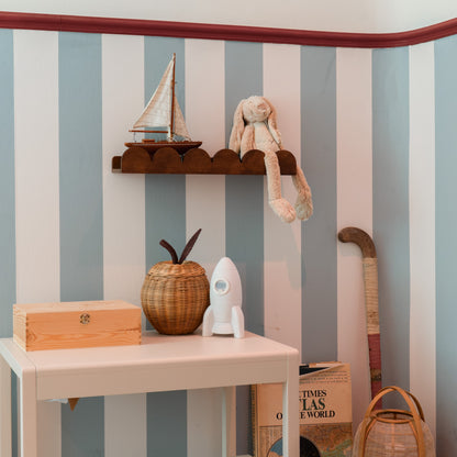 Bubble Montessori boekenrek kinderkamer | 1 plank - wengé gebeitst - toddie.nl ®