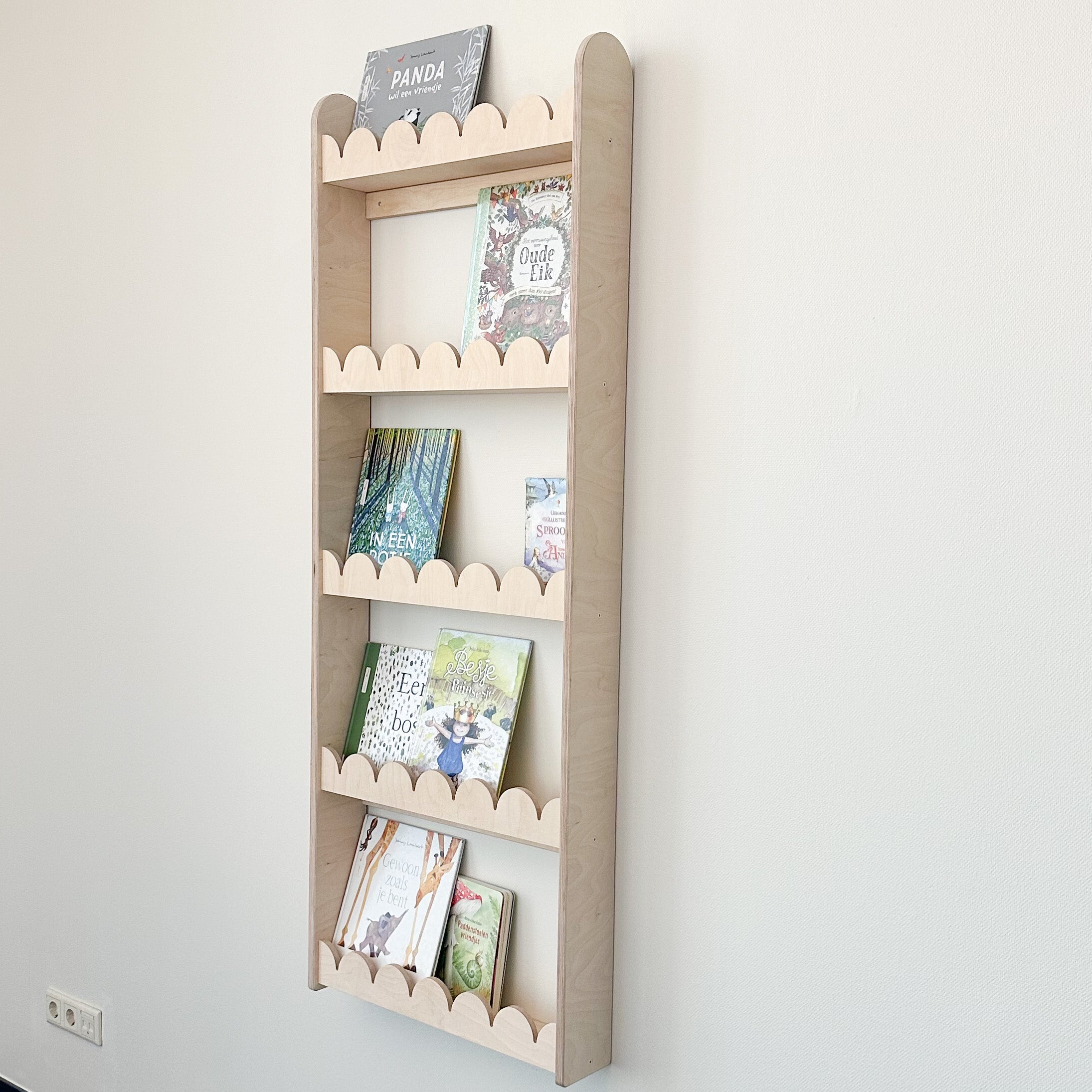 Bubble Montessori boekenrek kinderkamer | 5 planken - blank - toddie.nl ®