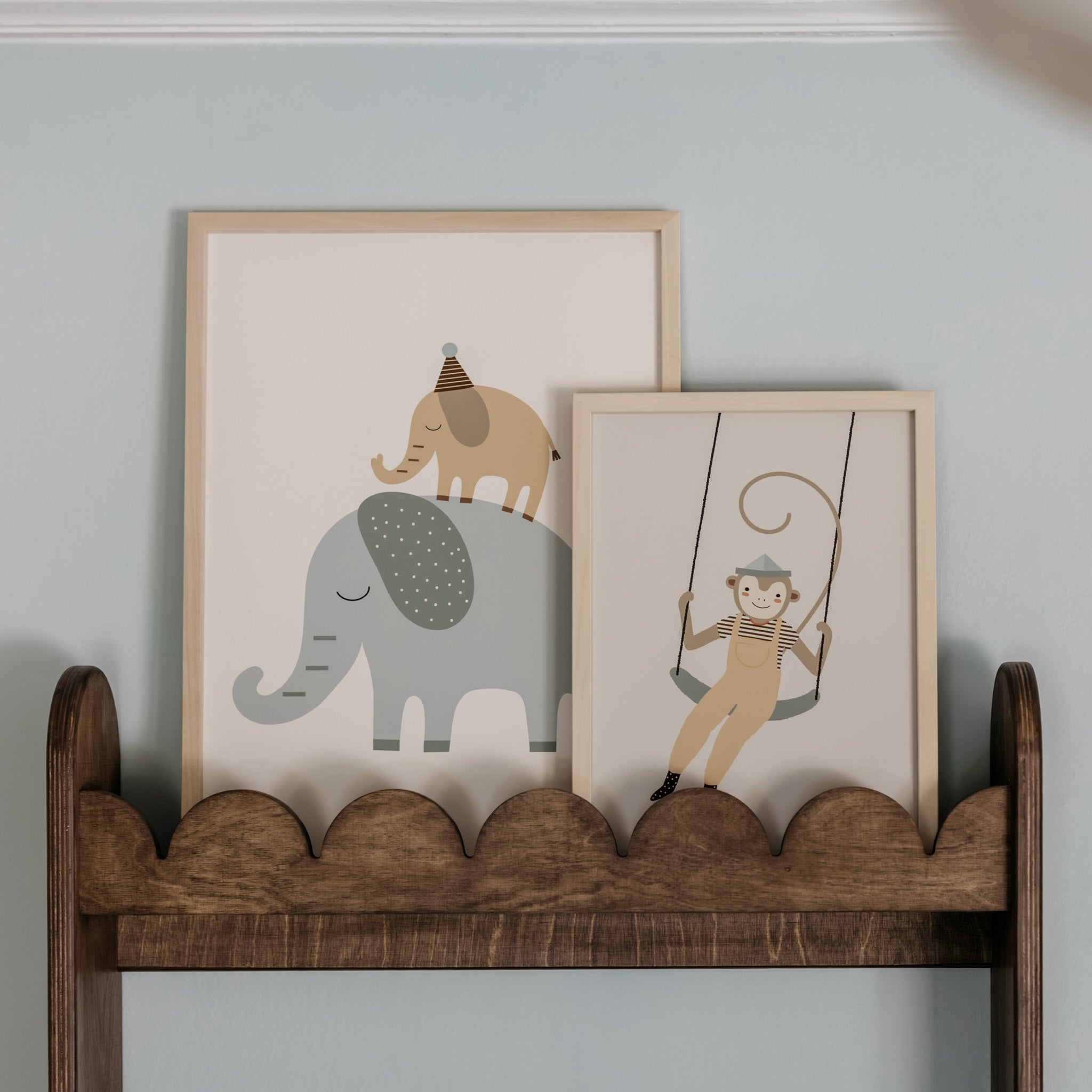 Bubble Montessori étagère à livres chambre d’enfant | 4 étagères - Wengé