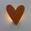 Houten wandlamp kinderkamer | Hart baksteen rood - toddie.nl