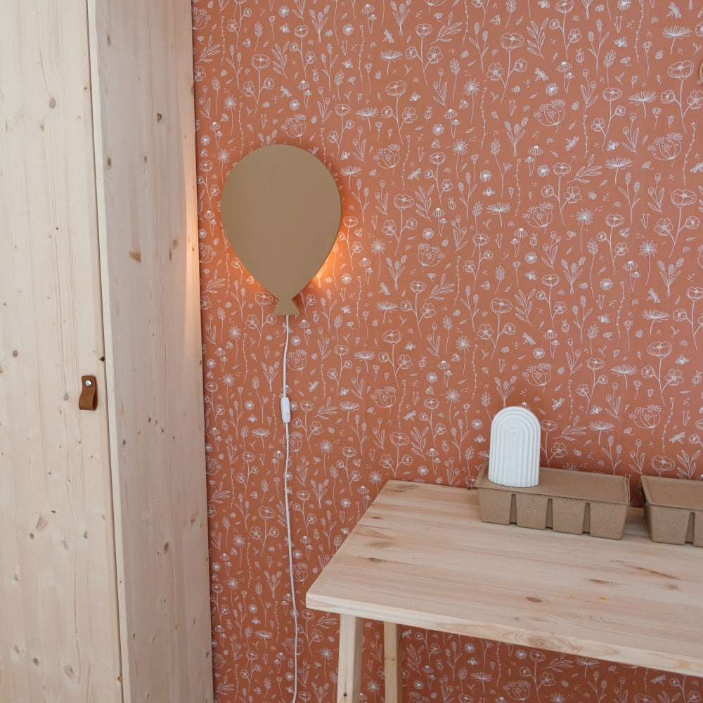 Applique murale en bois chambre d'enfant | Ballon - spiced honey