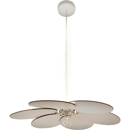 Houten hanglamp kinderkamer | Bloem - blank - toddie.nl ®