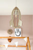 Lampe suspendue en bois chambre d'enfant | Fusée - naturel