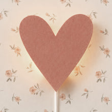 Applique murale en feutre pour chambre d'enfant | cœur - rose