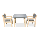 Set de meubles enfants en bois 4-7 ans | Table + 2 chaises - Denim drift
