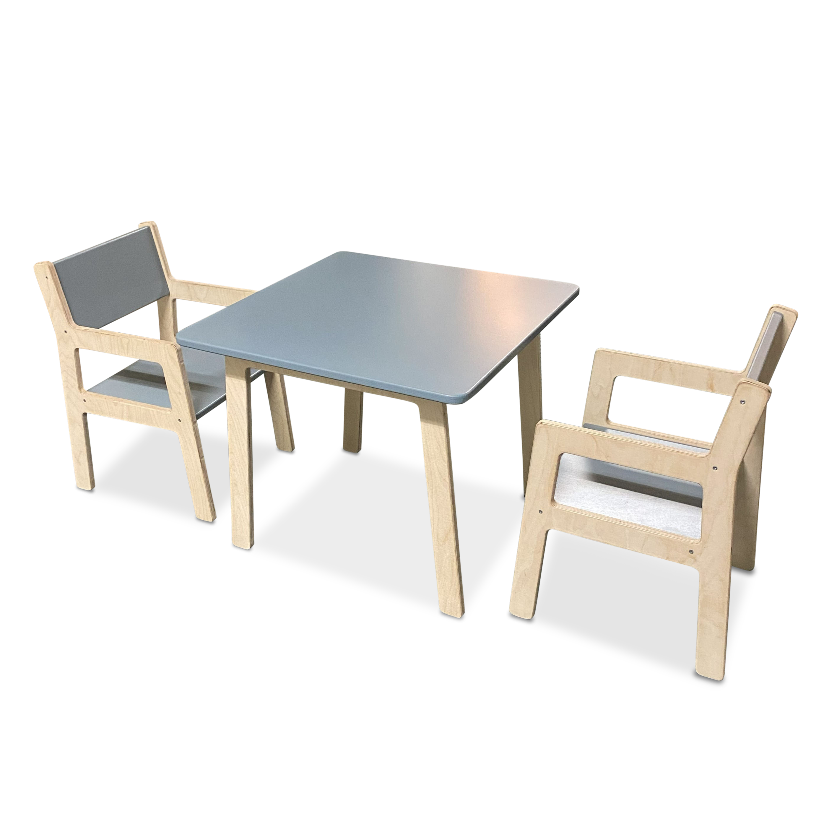 Set de meubles enfants en bois 4-7 ans | Table + 2 chaises - Denim drift - toddie.fr