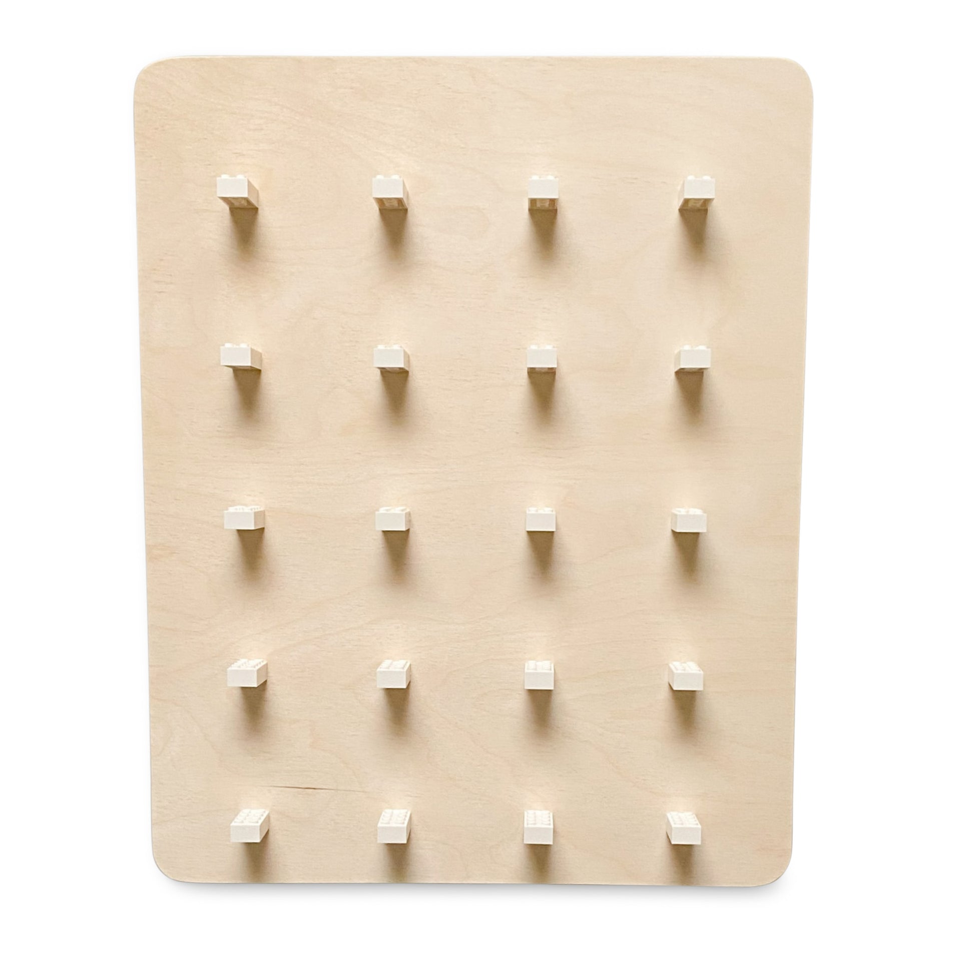 Houten wandbord kinderkamer | legobord - blank - toddie.nl ®
