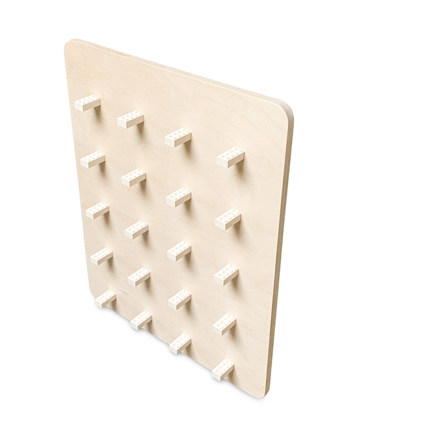 Houten wandbord kinderkamer | legobord - blank - toddie.nl ®
