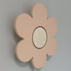Applique murale en bois chambre d'enfant | Fleur - pêche