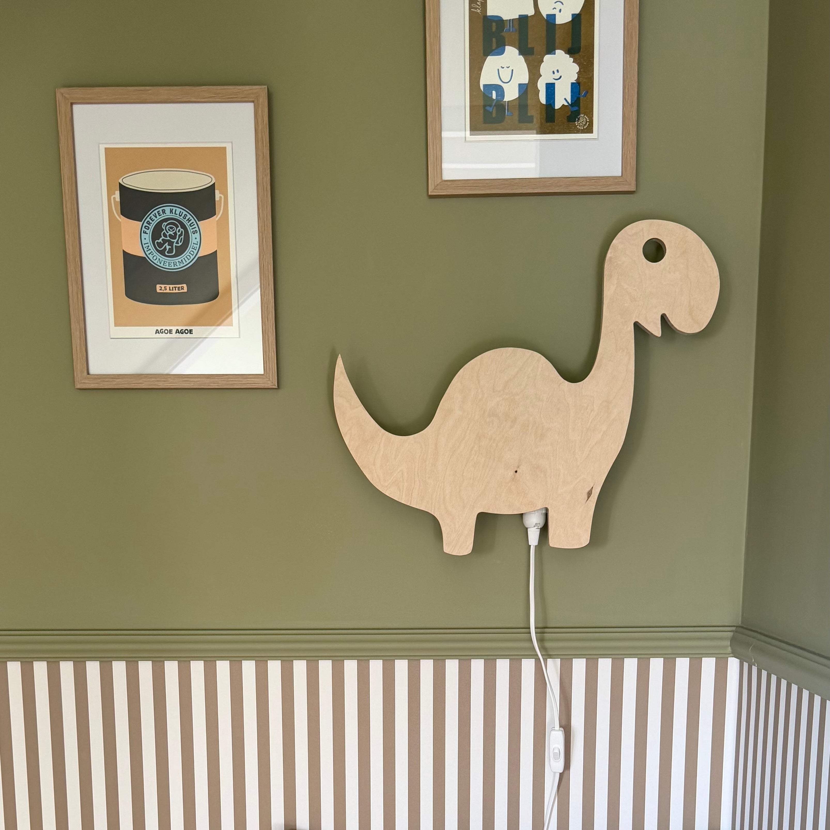 Applique murale en bois chambre enfants | Dino - naturel - toddie.fr