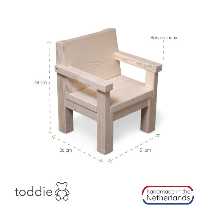 Chaise enfant en bois 1-3 ans | Kiddo - naturel