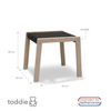 Charger l&#39;image dans la galerie, Set de meubles enfants en bois 1 à 4 ans | Noire | table + 2 chaises - toddie.fr