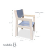 Chaise bois pour enfant 4-7 ans, chaise enfant | Bleu Jean - toddie.fr