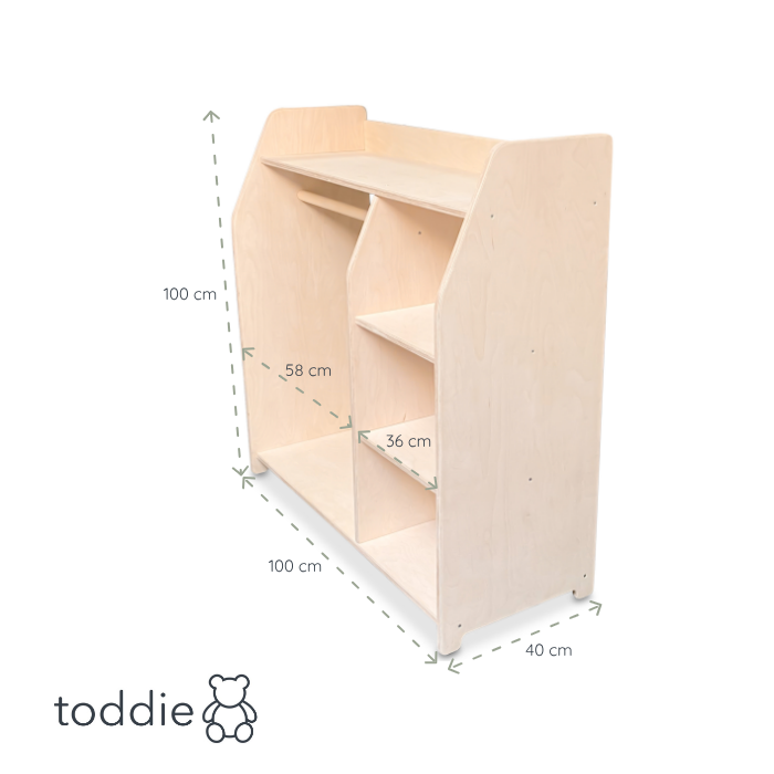[NEW] Montessori armoire pour chambre d'enfant | Penderie enfants - naturel - toddie.fr
