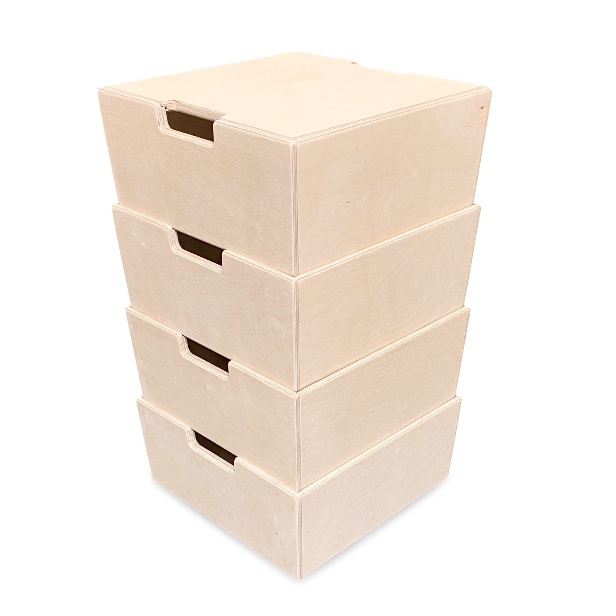 Montessori coffres de rangement chambre d'enfants | Caisses en bois empilables comme marchepied - naturel - toddie.fr