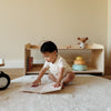 Montessori meuble à jouets | Étagère à livres 2 étagères - naturel