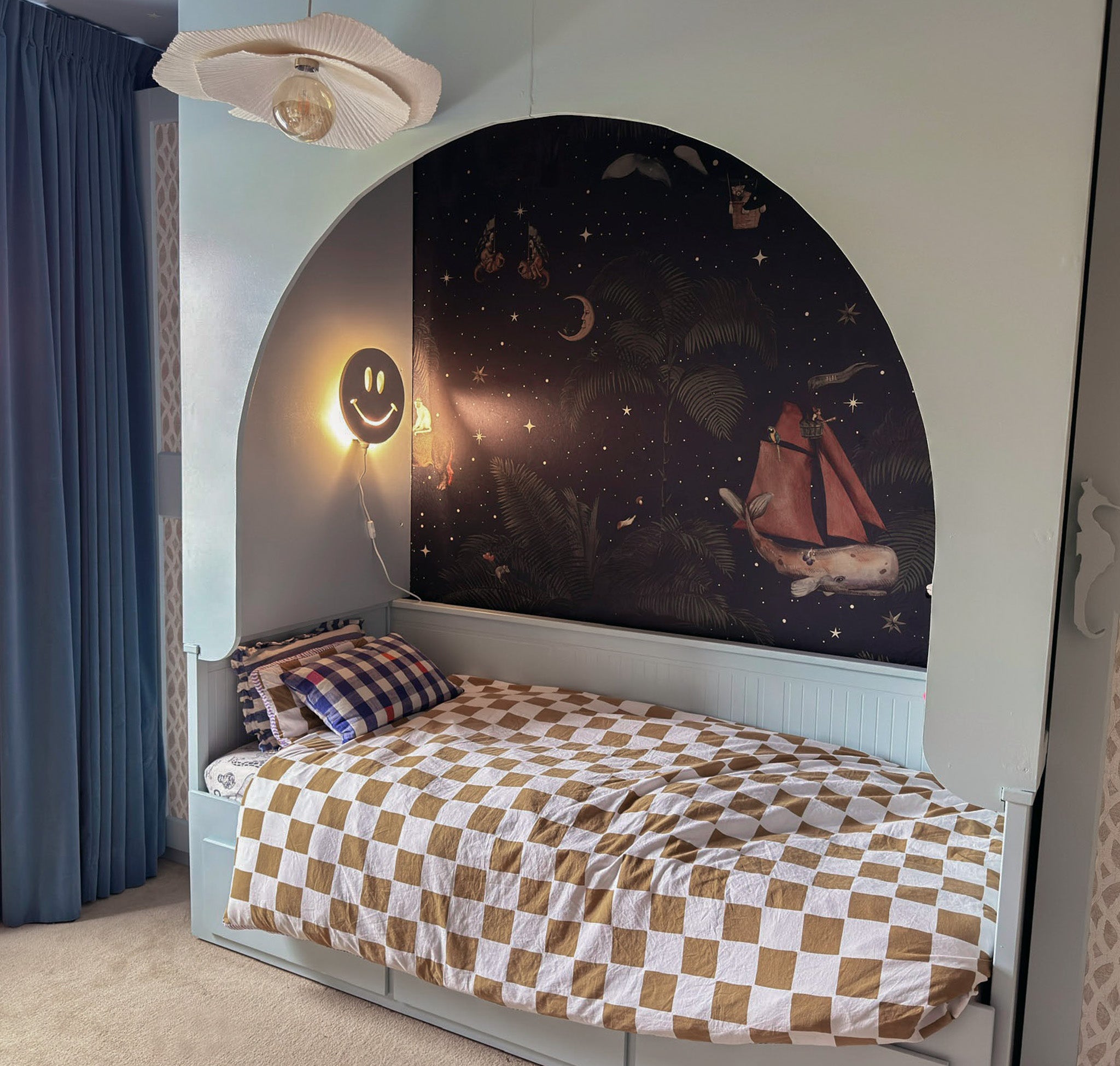 Applique murale en bois chambre d'enfant | Smiley - naturel