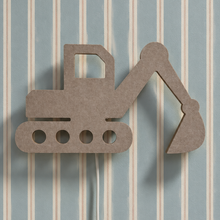 Applique murale enfant en feutre | Pelleteuse – beige sable
