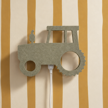 Applique murale enfant en feutre | Tracteur – vert sauge