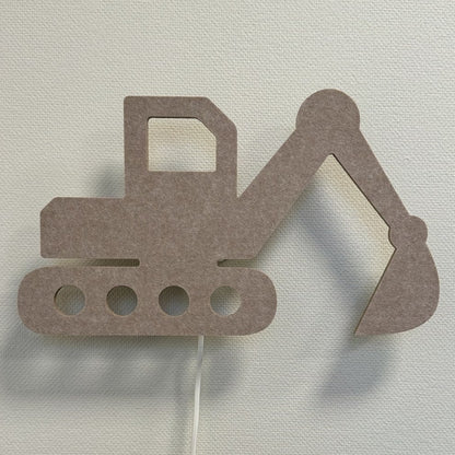 Applique en feutre pelleteuse beige sable – lampe éteinte
