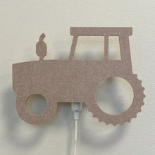 Applique en feutre tracteur beige sable – lampe éteinte