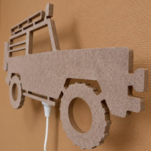 Applique en feutre jeep 4x4 beige sable – vue latérale du feutre PET