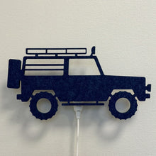 Applique en feutre jeep 4x4 bleu nuit – lampe éteinte