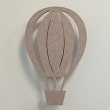 Applique en feutre montgolfière beige sable – lampe éteinte