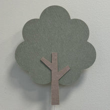 Applique en feutre arbre vert sauge – lampe éteinte