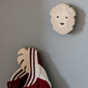 Houten wandhaken kinderkamer | Leeuw en monstera blad - blank - toddie.nl ®