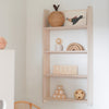 Montessori armoire murale ouverte chambre d'enfant | 4 étagères - naturel - toddie.fr