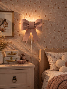 Applique murale en feutre pour chambre d'enfant | Nœud – Dusky Rose