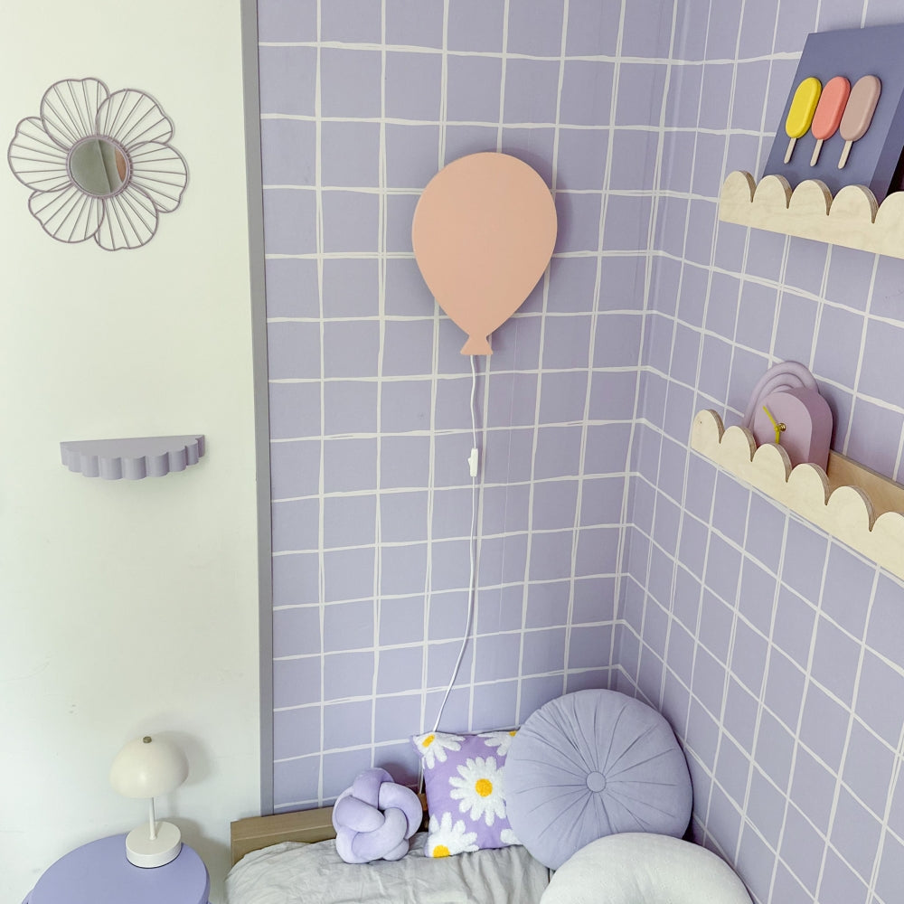 Applique murale en bois chambre d'enfant | Ballon - pêche
