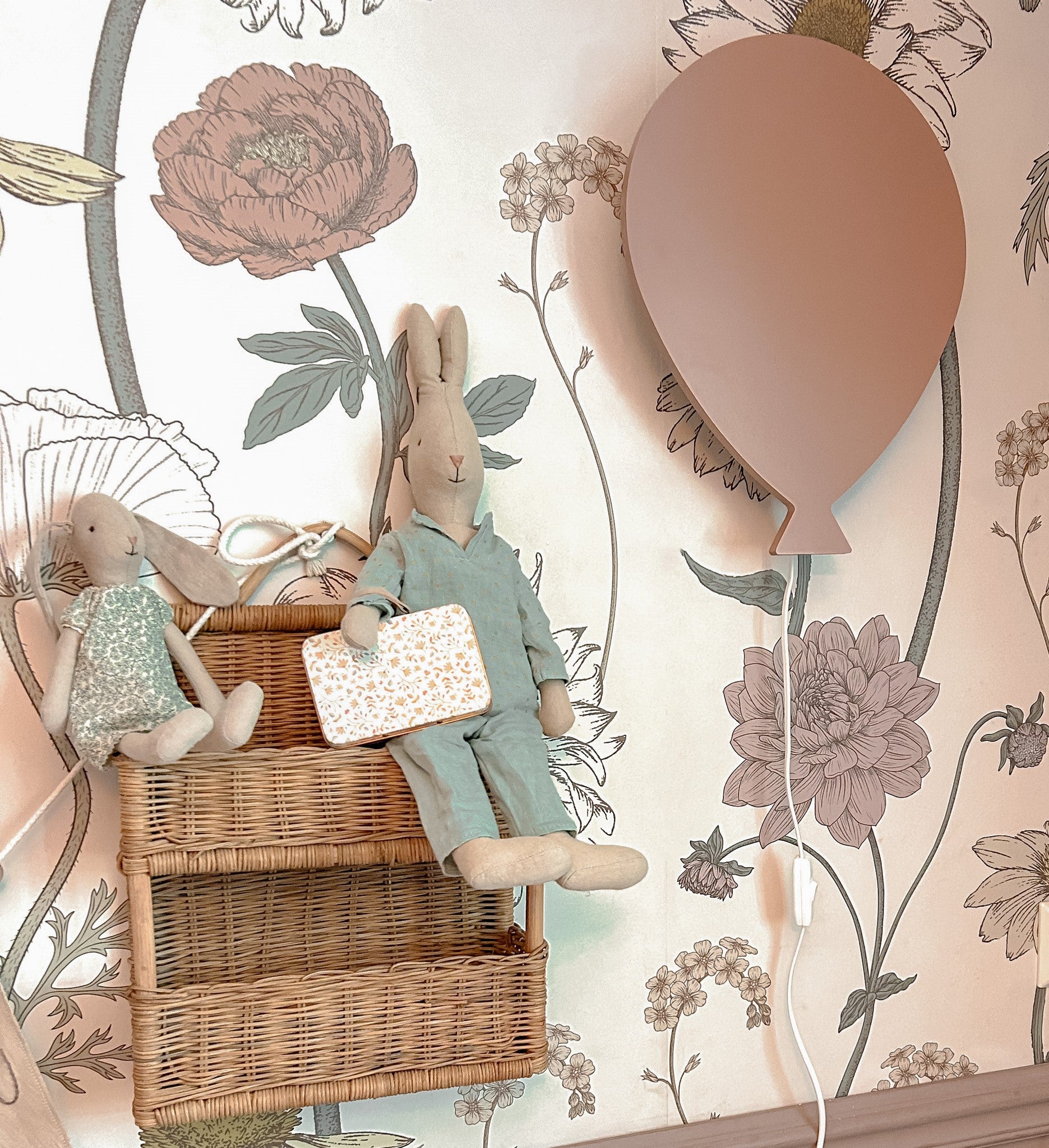 Applique murale en bois chambre d'enfant | Ballon - Terra rose - toddie.fr