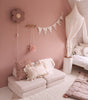 Applique murale en bois chambre d'enfant | Fleur - terre rose