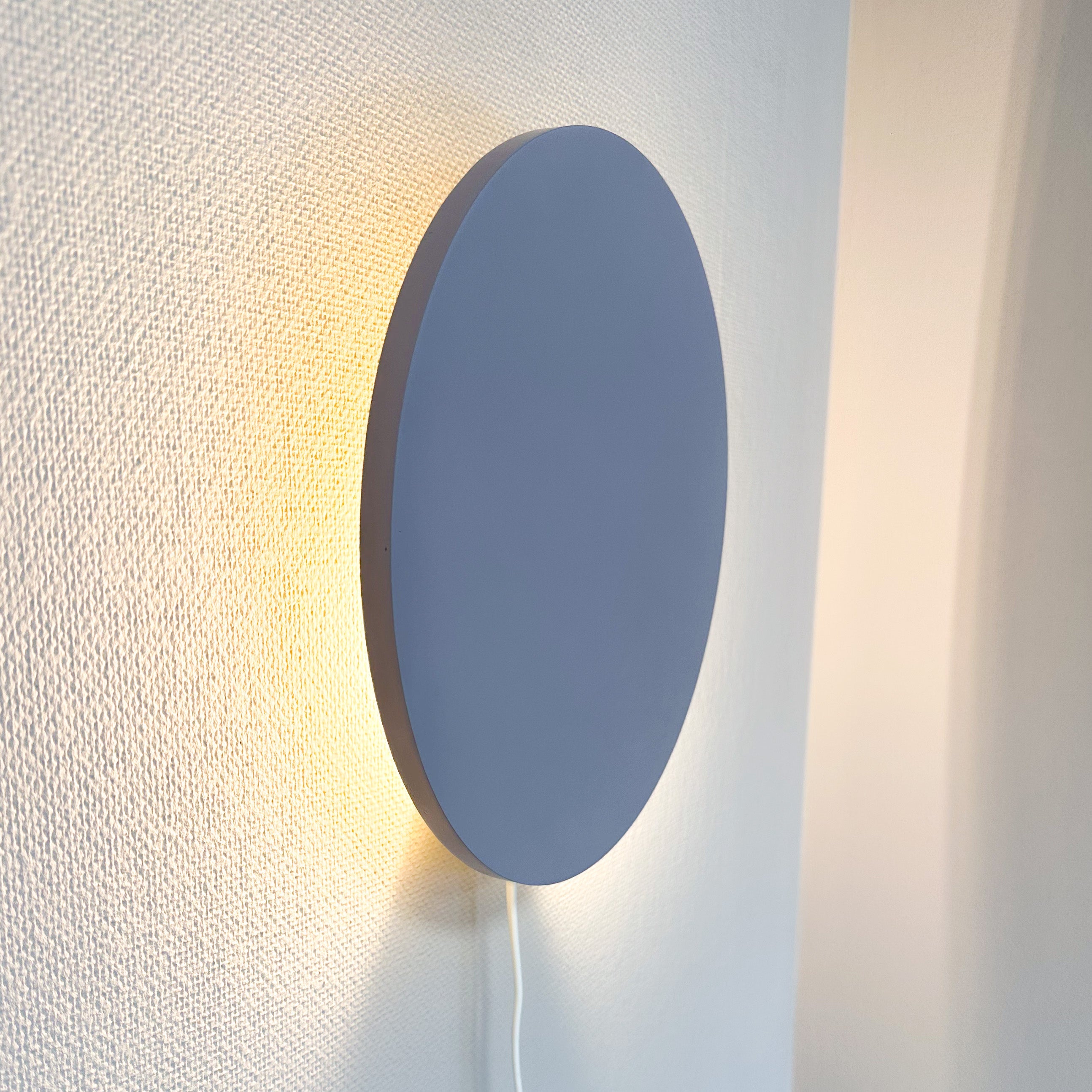 Lampe murale en bois pour chambre d'enfant | cercle lilas