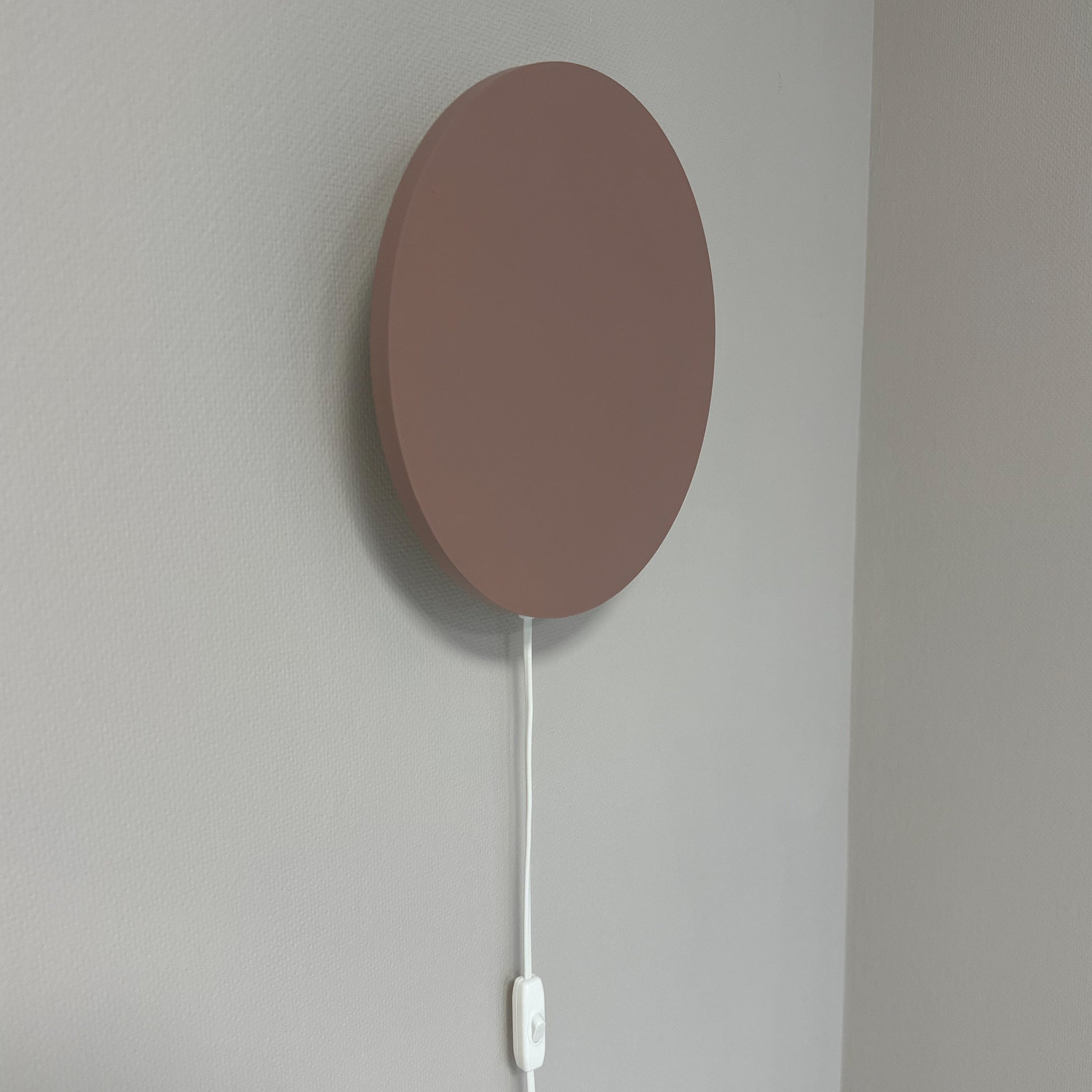 Houten wandlamp kinderkamer | cirkel terra roze - toddie.nl ®