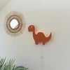 Applique murale en bois chambre d'enfant | Dino - rouge brique - toddie.fr