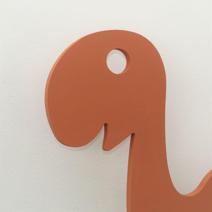 Applique murale en bois chambre d'enfant | Dino - rouge brique - toddie.fr