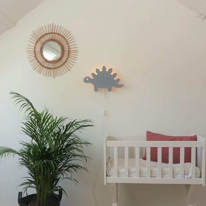 Applique murale en bois chambre d'enfant | Stégosaure - denim drift