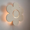 Applique murale en bois chambre d'enfant | Fleur - naturel