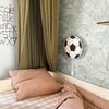 Applique murale en bois chambre d'enfant | Ballon de football - narurel/noir - toddie.fr
